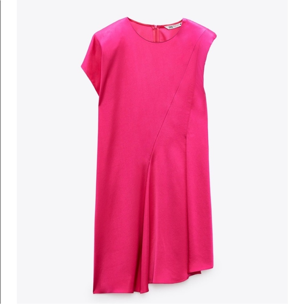 Zara Satin Effect Mini Dress - Picture 3 of 10